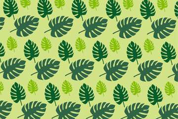green leaf repeating pattern vectors