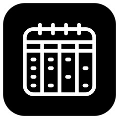 Editable timetable, schedule, calendar, agenda, planner vector icon. Business, stationery, office. Part of a big icon set family. Perfect for web and app interfaces, presentations, infographics, etc