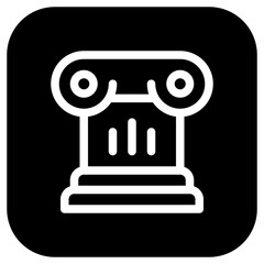 Editable pillar vector icon. History, museum, art. Part of a big icon set family. Perfect for web and app interfaces, presentations, infographics, etc