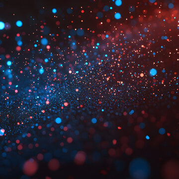 A striking visual with digital particles resembling those created by Trapcode Form or Trapcode Particular, set against a black background.

