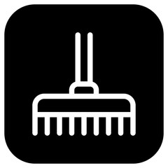Editable rake vector icon. Gardening, landscaping, horticulture. Part of a big icon set family. Perfect for web and app interfaces, presentations, infographics, etc