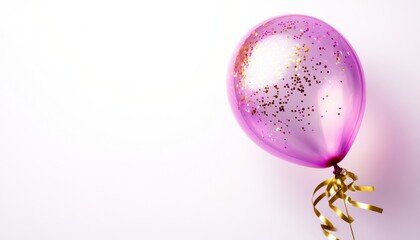 A vibrant purple balloon with glitter, perfect for celebrations, parties, and festive occasions, adding joy and color to any event.