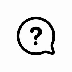 bubble speech question icon vector sign