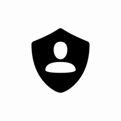 User shield protection security icon vector sign
