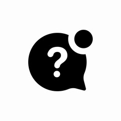 Question mark chat help icon vector sign
