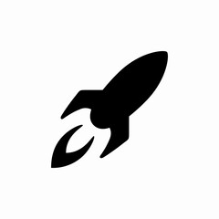 Rocket launch startup business icon vector sign
