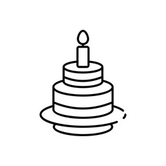 Festive Cake with Candles