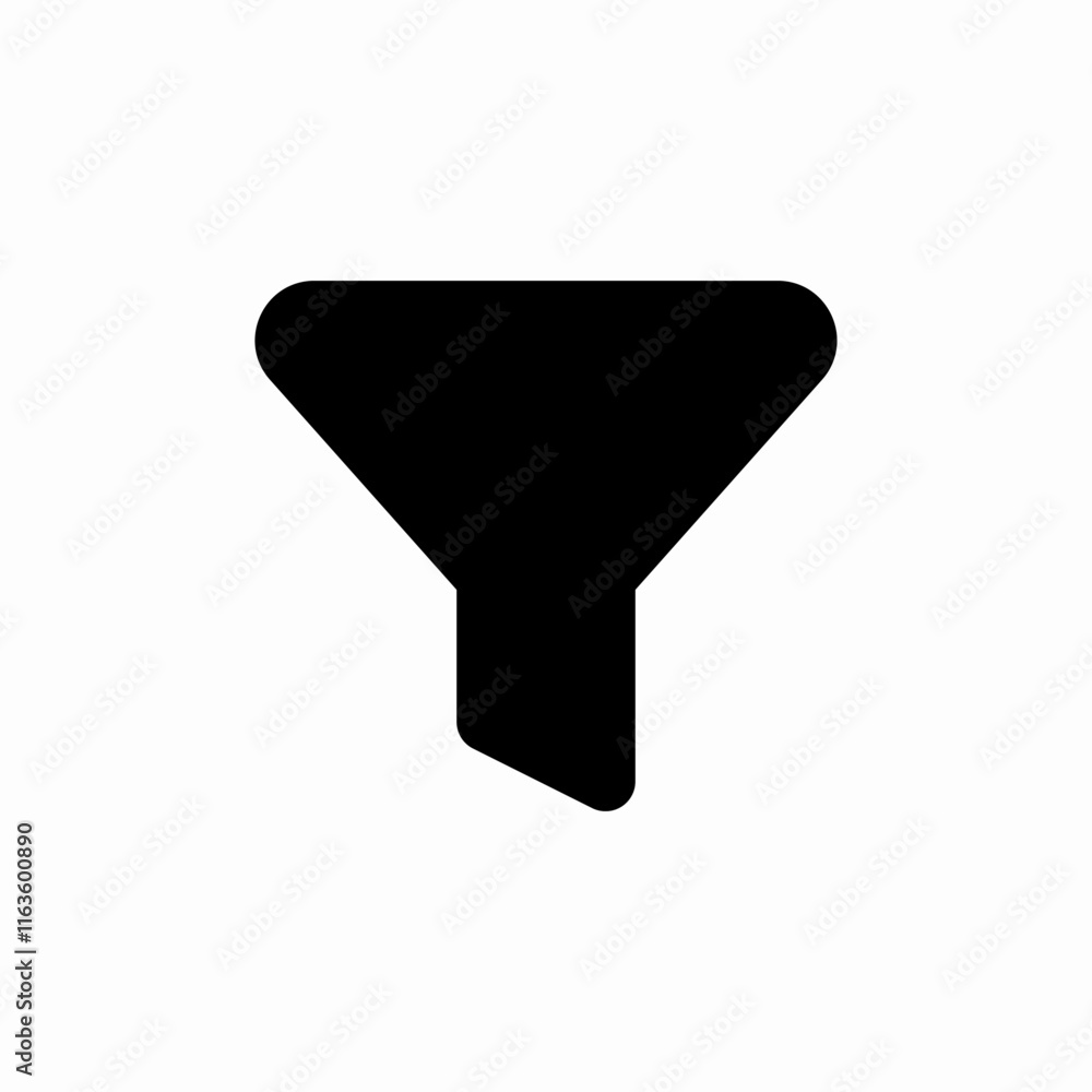 Poster filter funnel sorting data icon vector sign