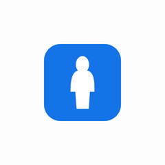 Female user person icon vector sign
