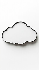 Fototapeta premium Cloud-shaped speech bubble with soft curves