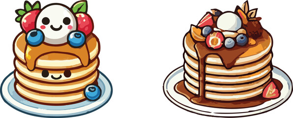 Pancake vector art illustration. pancake vector icon.