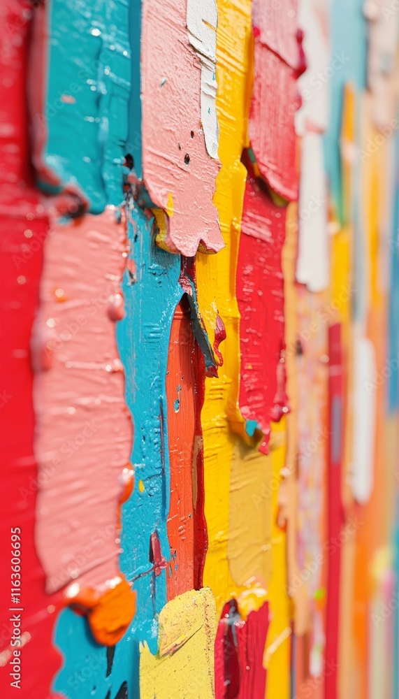 Aufkleber faded colorful wall texture abstract art studio background with bokeh and space for text