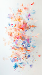 Fototapeta premium Exploding confetti burst in vibrant pastel colors