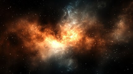 Obraz premium Vibrant Cosmic Nebula, swirling interstellar clouds in vivid colors, a breathtaking display of celestial beauty and infinite wonder