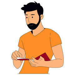 People Reading Book Illustration