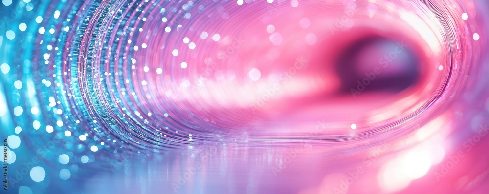 Poster mystical serene idea. abstract digital background with colorful glowing lights and smooth flowing pa