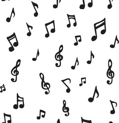 Seamless background of notes