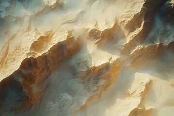 breathtaking aerial view of vast desert landscape captured in perfect orthogonal perspective