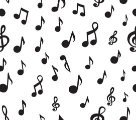 Seamless background of notes