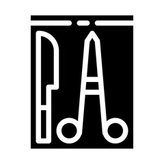 surgical tools solid icon