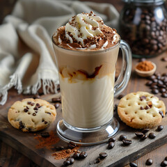 cup of coffee and cookies