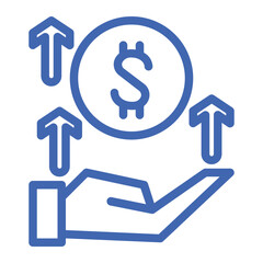 Obraz premium increase income color icon