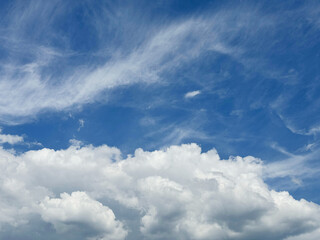 Beautiful clouds in blue sky.