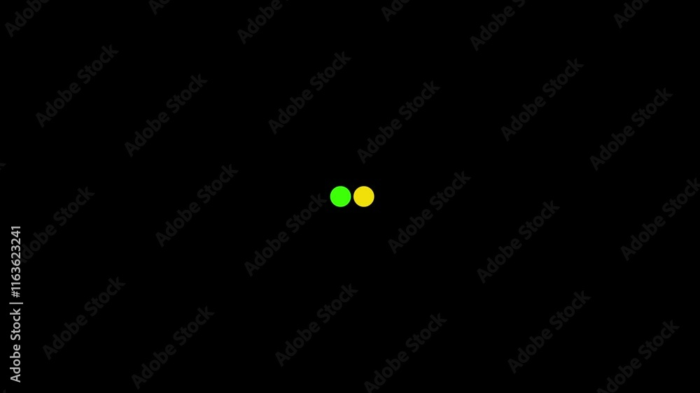 Poster abstract concept loading animation on black background.