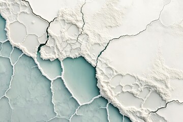 stunning aerial view of minimalistic salt lake captured in perfect orthogonal perspective