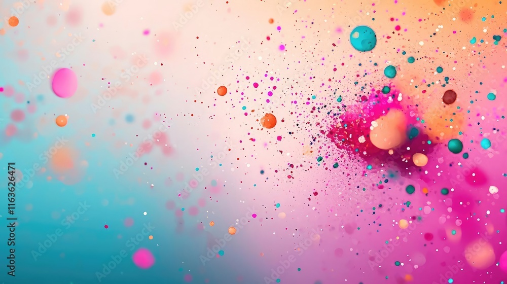 Aufkleber splatter abstract background idea. colorful abstract background with vibrant splashes and dots creat