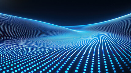 Obraz premium Blue Glowing Curve, Isolated on Black Background, Dynamic Light Flow, Abstract Futuristic Design, Perfect for Technology, Digital Art, and Modern Graphic Concepts