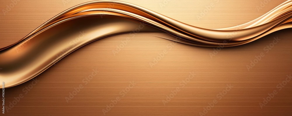 Poster brushed abstract background concept. elegant abstract background with flowing golden curves that evo