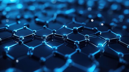 Obraz premium Hexagons pattern blue background.