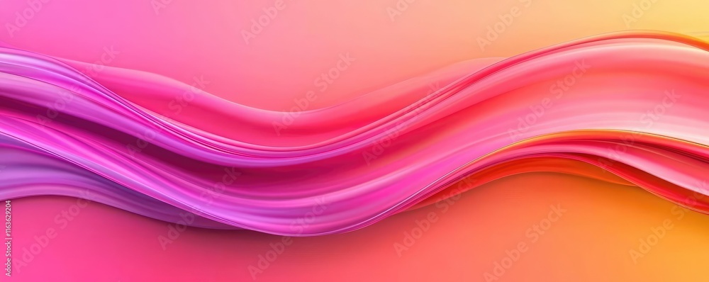 Poster brushed abstract background concept. vibrant wave pattern with pink and orange hues creating a dynam