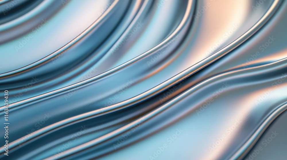 Aufkleber brushed abstract background concept. abstract metallic waves create a dynamic and fluid visual effec