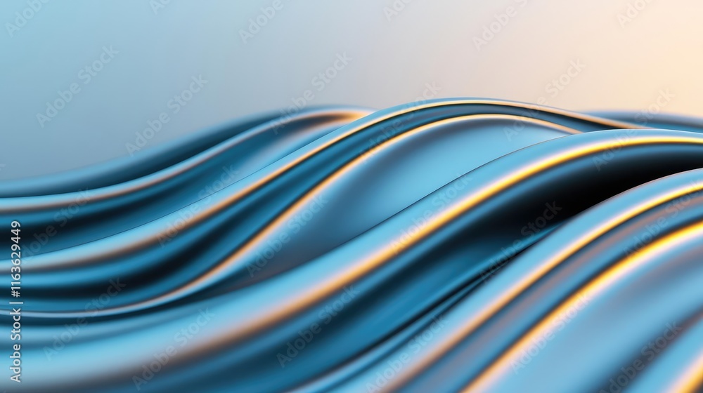 Poster brushed abstract background concept. abstract waves of blue and silver create a calming, fluid visua