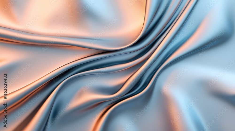 Poster brushed abstract background concept. elegant silk fabric with smooth waves and a blend of soft color