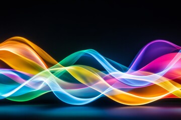 Naklejka premium Vivid RGB color concepts featuring light effects, abstract shapes, and dynamic motion
