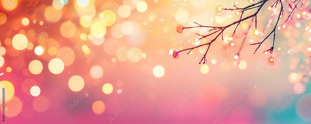 Poster splatter abstract background idea. a vibrant and colorful abstract background with a branch and spar