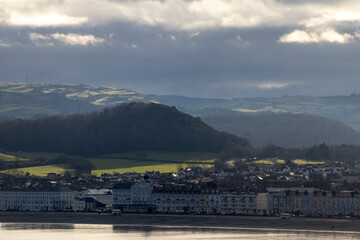Classic Victorian era architecture along sea front of Llandudno