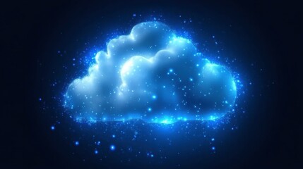 Abstract Cloud Technology with Soft Light Background