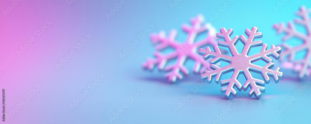 Poster snowflake abstract background idea. colorful snowflakes create a vibrant winter scene with a joyful 