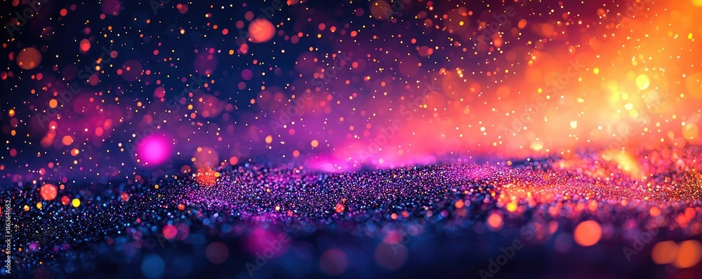 Poster splatter abstract background idea. a vibrant background filled with colorful glows and sparkling lig