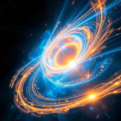 Spiral Energy: Fractal Waves and Cosmic Motion Art"