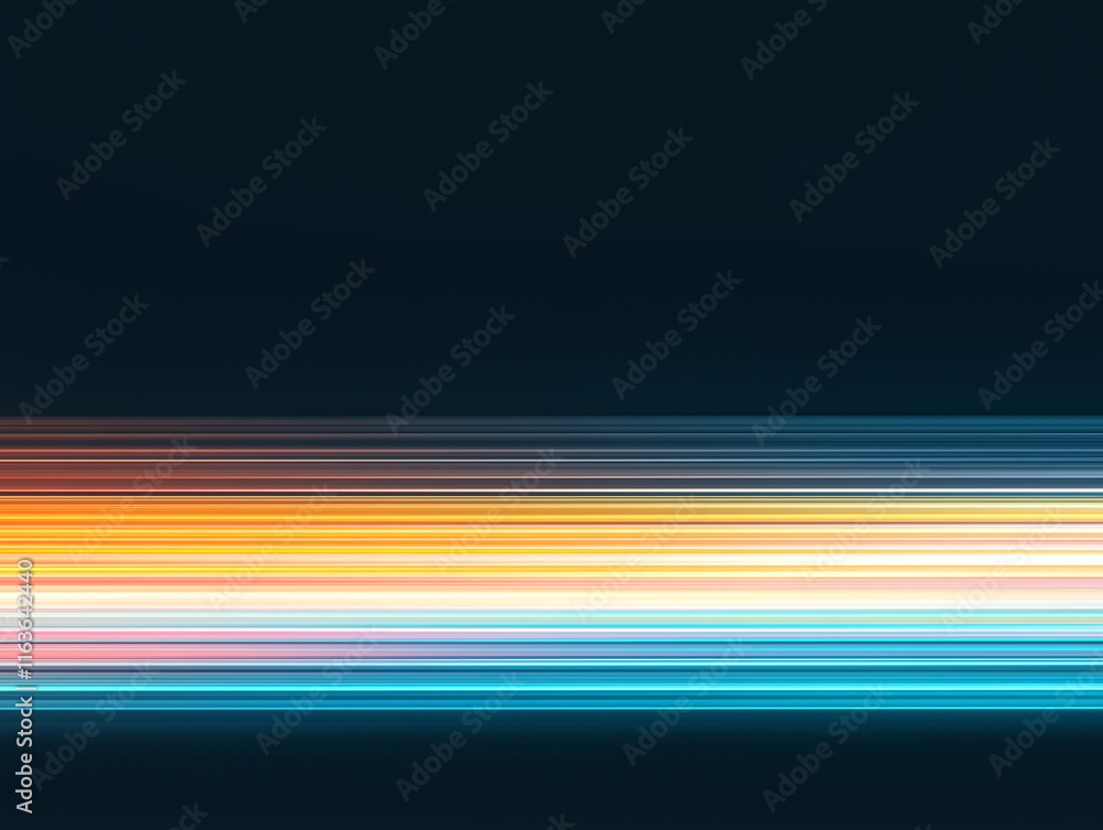 Poster abstract dark background of light with stripes of colourful rays moving from the center
