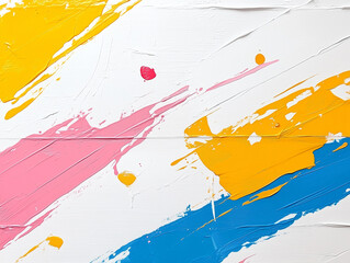 Abstract Figurative Artwork. Colorful Brush Strokes