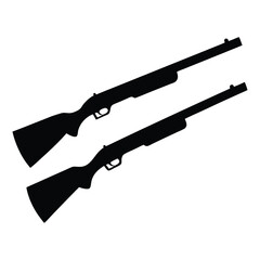 The outline of shotguns