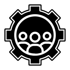 Obraz premium membership management glyph icon