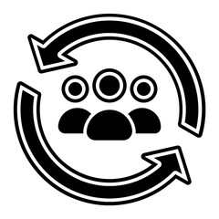 Obraz premium renew members glyph icon