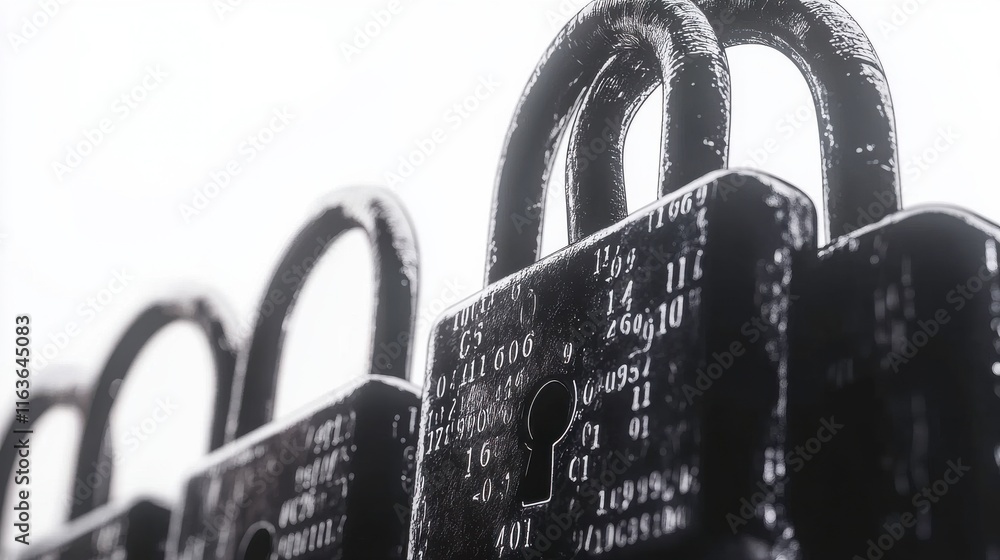 Poster digital security policies with lock interface